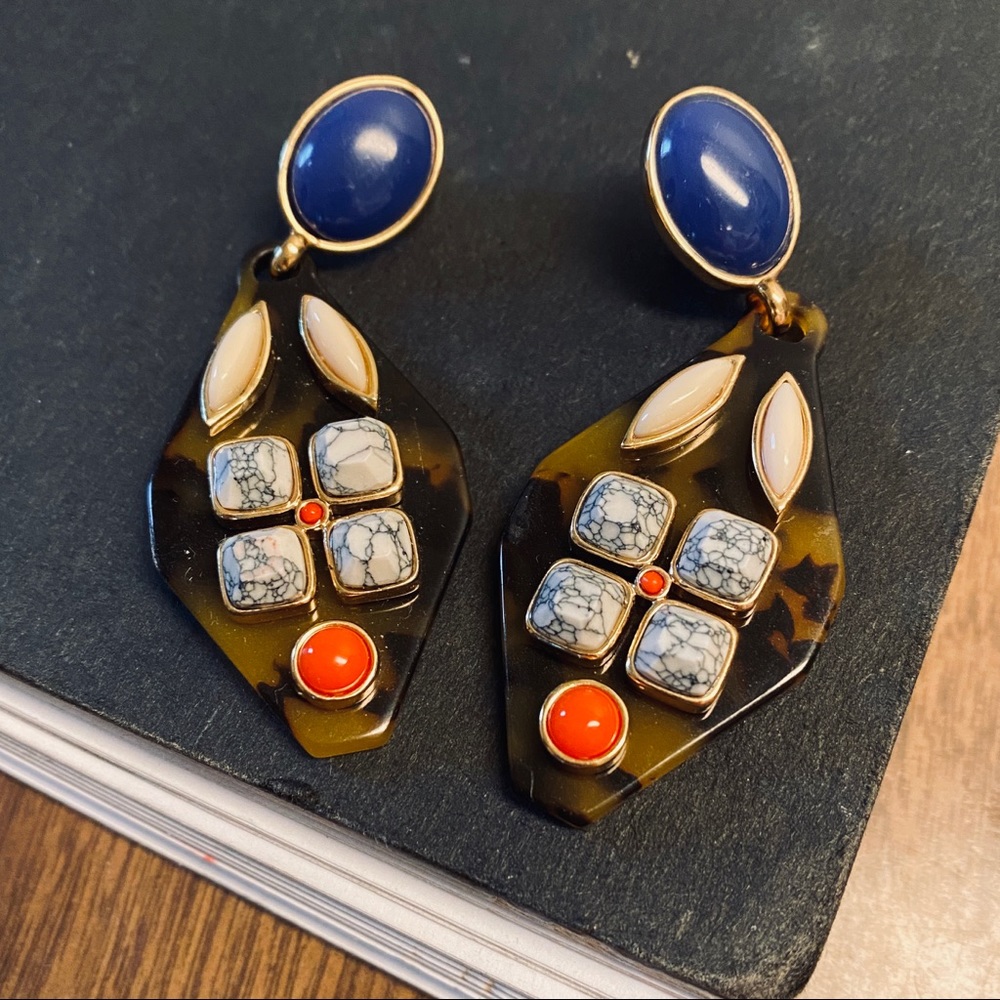 J. CREW ⚖️ Funky Tortoiseshell Earrings